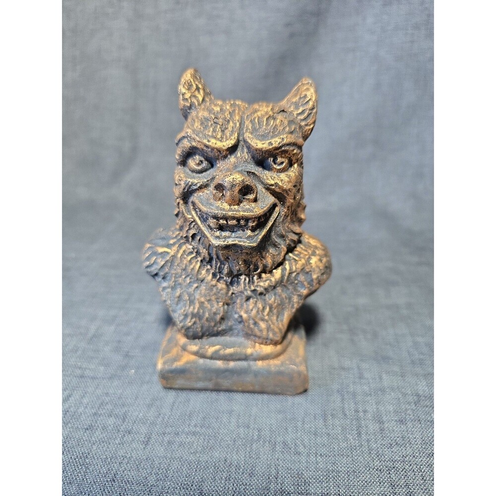 Vintage Werewolf Resin/Stone Desktop shelf Decor Office Man Cave Fantasy Dark